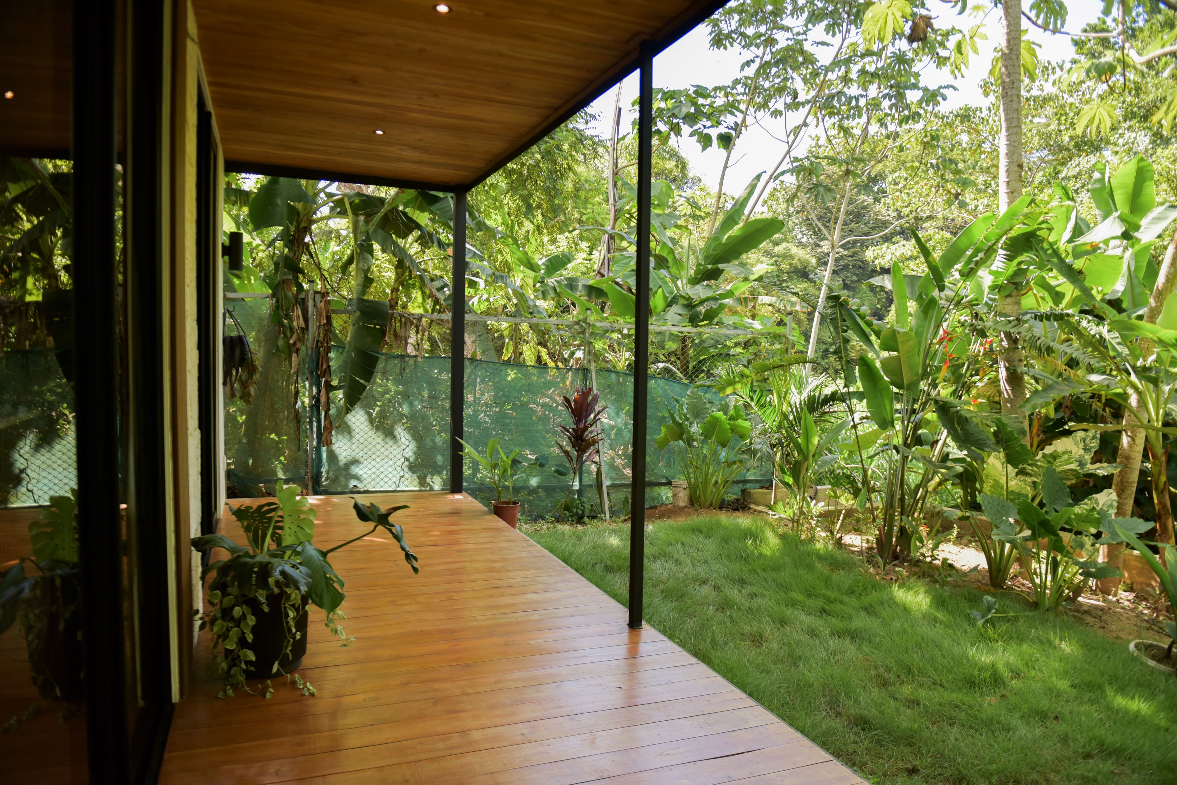Covered rear patio for outdoor relaxation