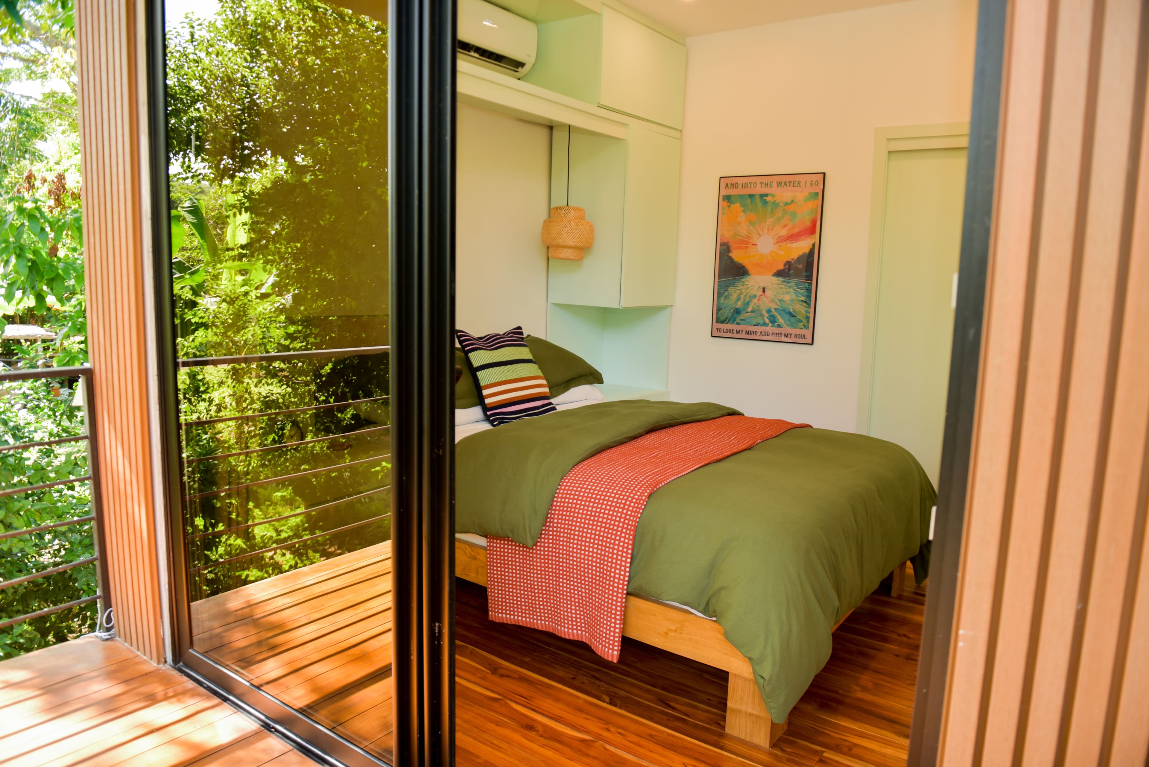 Front bedroom with air conditioning and television