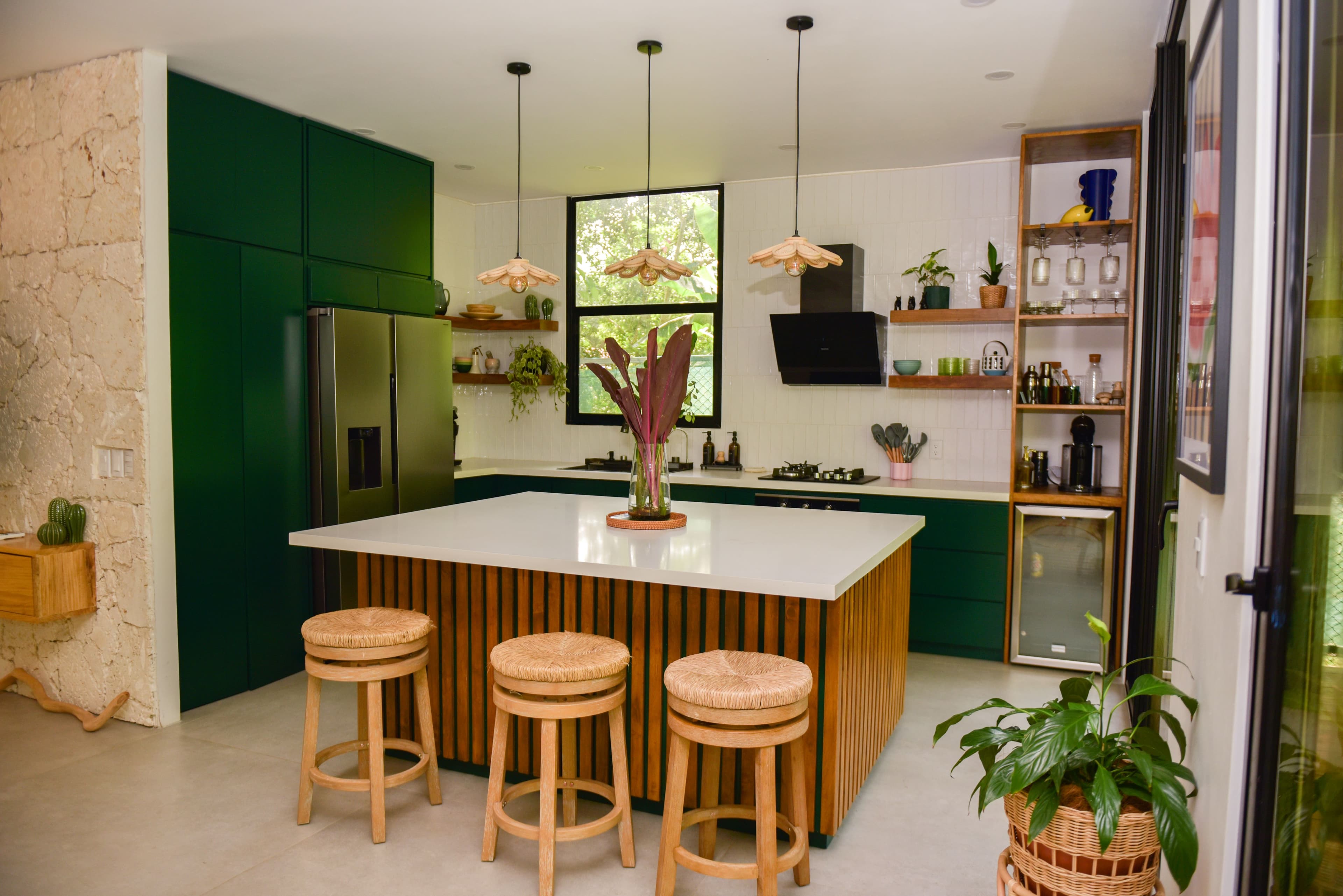 Kitchen island with bar seating
